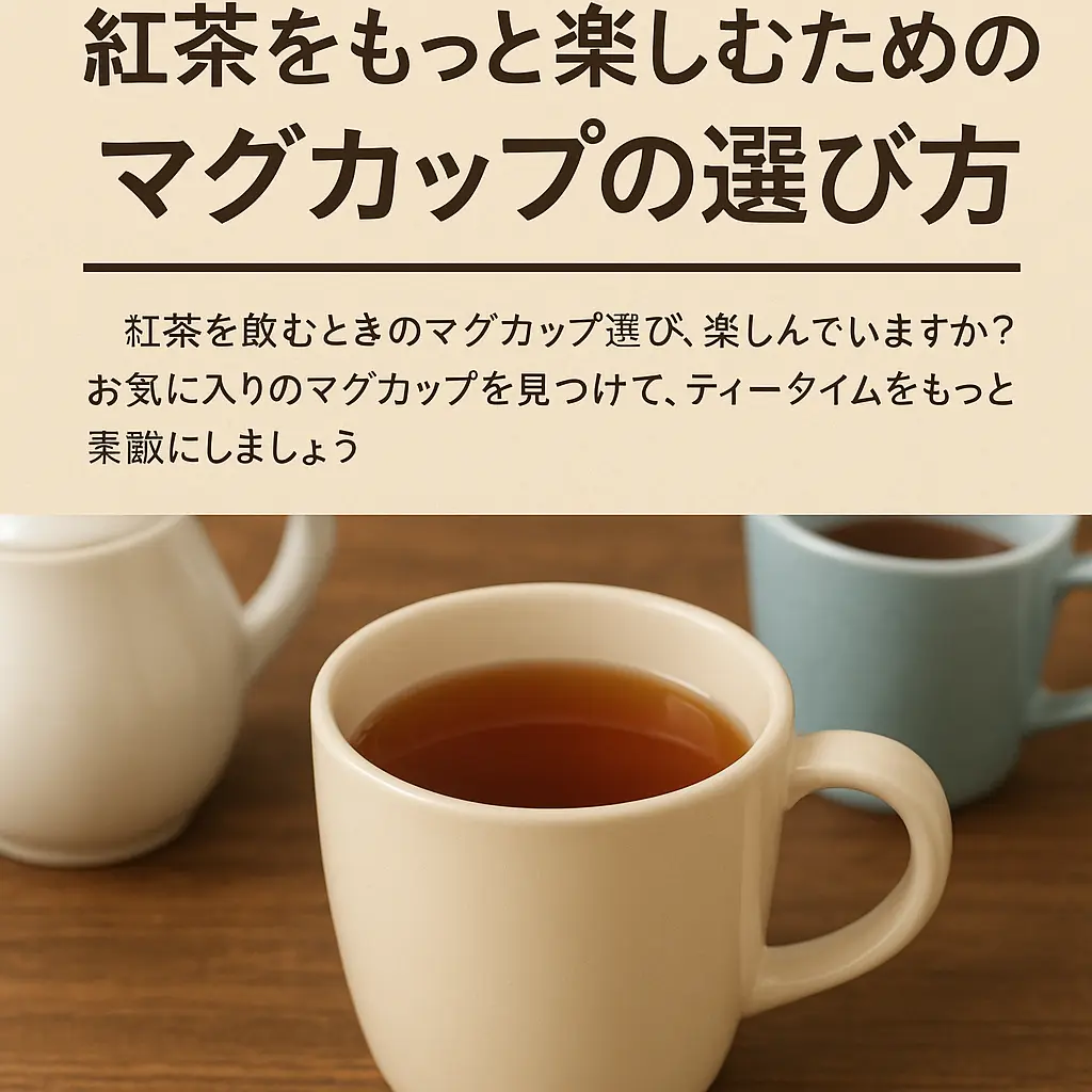 紅茶のある暮らしを楽しむためのマグカップ選びのキービジュアル画像。
