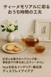 ティーポットと紅茶カップ